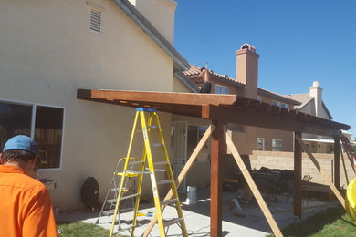 16'x14'patio cover 100% stained and all hardware painted black