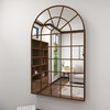 Traditional Brown Metal Wall Mirror 53181