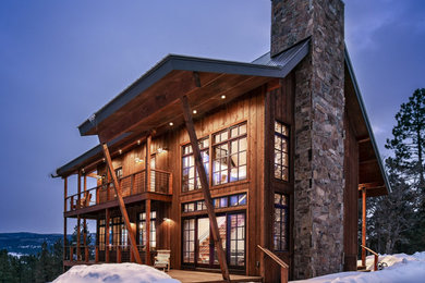 Example of a mountain style exterior home design in Denver