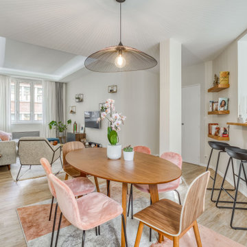 Décoration d'une salon/salle à manger dans le 8ème - 35 m²