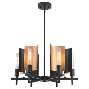 Westinghouse 6575800 Sirino 6 Light 23"W LED Abstract Chandelier - Matte Black