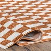 nuLOOM Dominique Abstract Checkered Fringe Area Rug, Orange 8' x 10' 2"