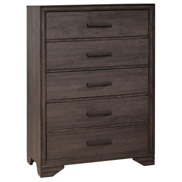 Granite Falls 5 Drawer Kids Wood Chest in Espresso Brown by Samuel Lawrence