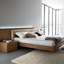 Edge Walnut Bed by Rossetto USA - Beds