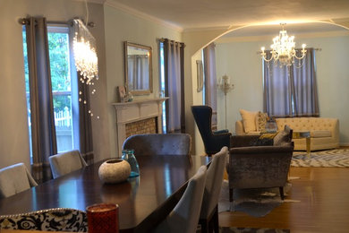 Example of a trendy living room design in Baltimore
