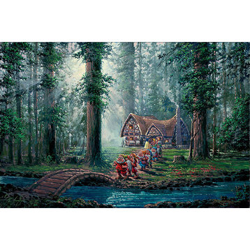 Disney Fine Art Morning Walk by Rodel Gonzalez, Gallery Wrapped Giclee