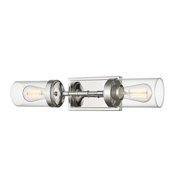 Calliope Collection 2 Light Wall Sconce in Polished Nickel Finish