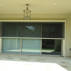 Compacting Sliding Doors Motorized Power Screens - Screen Doors
