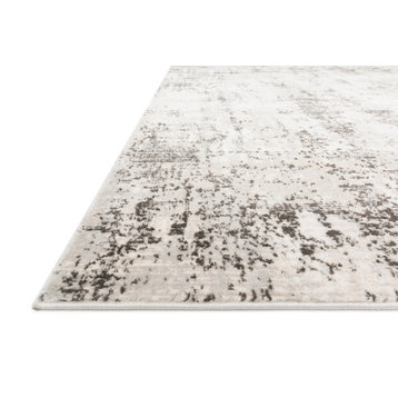 Silver Graphite Shed Free High Low Pile Alchemy Area Rug by Loloi II, 2'8"x10'6"
