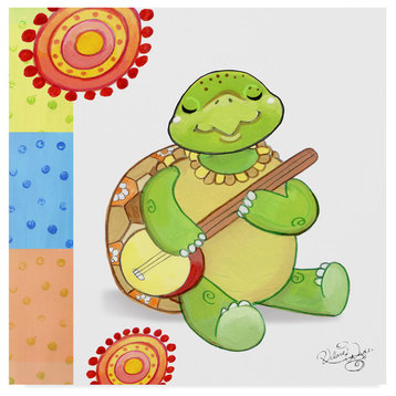 Valarie Wade 'Turtles Banjo' Canvas Art, 35"x35"