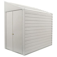 Outdoor Steel 7'x4' Storage Shed With Sloped Roof