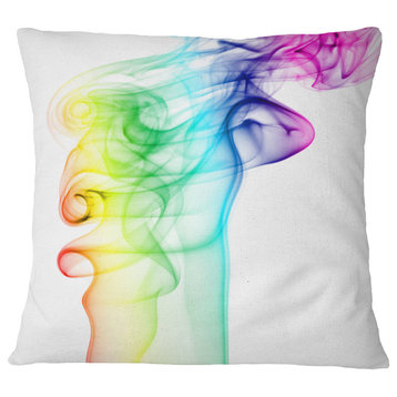Wave Light Art Abstract Throw Pillow, 16"x16"