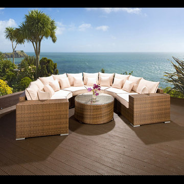 Luxury Outdoor Garden U Shape 8 Seater Sofa