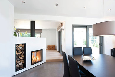 Double Sided Fireplace: Concept 760D Green