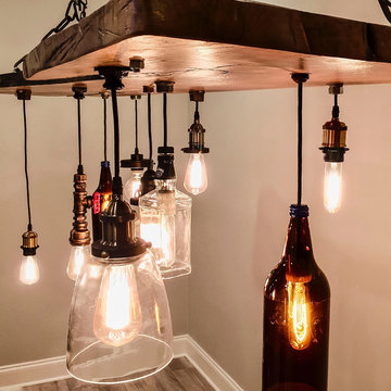 Custom Live Edge Industrial Chandelier 6.4ft