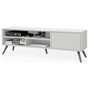 Bestar Small Space Krom 53.5-inch TV Stand in White