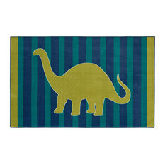 Mohawk Aurora Friendly Dinosaur, Blue, 5'x8'