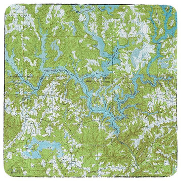 Betsy Drake Lewis Smith Lake, AL Nautical Map Coaster Set of 4