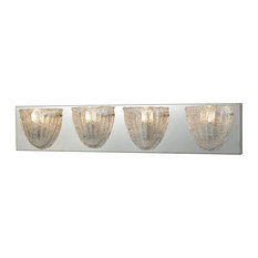 Luxe / Glam 4 Light Vanity Light in Polished Chrome Finish