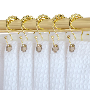 Utopia Alley Rust Resistant Double Roller Ball Shower Curtain Rings for Bathroom