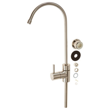 Drinking Faucet For Ro Filtration System Brushed Nickel, 6" Spout Reach, 9.25"
