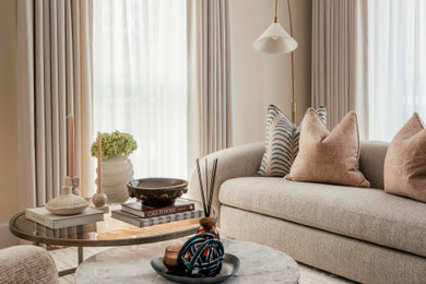 Medium sized contemporary living room in London.