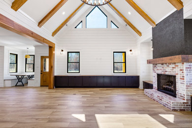 Cottage living room photo in Other