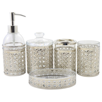 Bathroom Accessory Set of Ornamental Collection