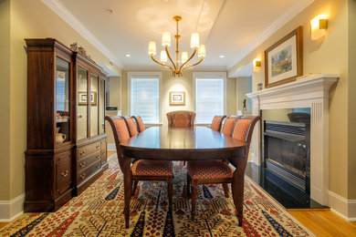Mid-sized transitional dining room photo in Raleigh