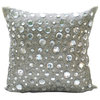 Diamonds Everywhere, 14"x14" Art Silk Silver Throw Pillow Covers
