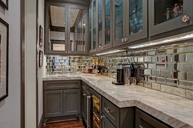 Transitional home bar photo in Other