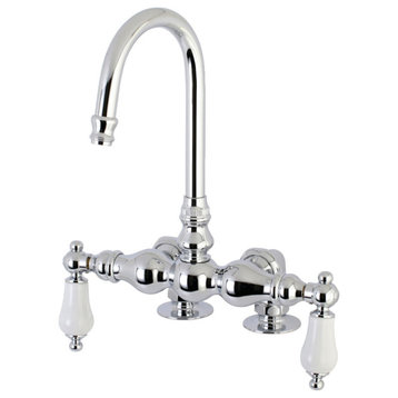 Kingston Brass AE94T Vintage Deck Mounted Clawfoot Tub Filler - Polished Chrome