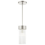 Livex Lighting - Livex Lighting 49829-91 Norwich - One Light Pendant - No. of Rods: 3  Canopy IncludedNorwich One Light Pe Brushed Nickel BrushUL: Suitable for damp locations Energy Star Qualified: n/a ADA Certified: n/a  *Number of Lights: Lamp: 1-*Wattage:100w Medium Base bulb(s) *Bulb Included:No *Bulb Type:Medium Base *Finish Type:Brushed Nickel