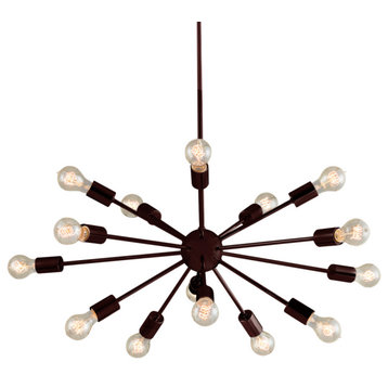 Axion 33" 15-Light Chandelier NSH-8024-DBRZ, Dark Bronze