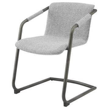 New Pacific Direct Indy 19.5" Fabric Dining Chair - Blazer Light Gray (Set of 2)