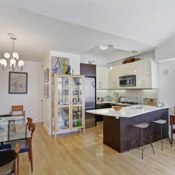 Open Plan Kitchen and Dining Area with Vintage Style - Brooklyn, NY
