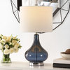 Brooks Glass Table Lamp Blue Safavieh