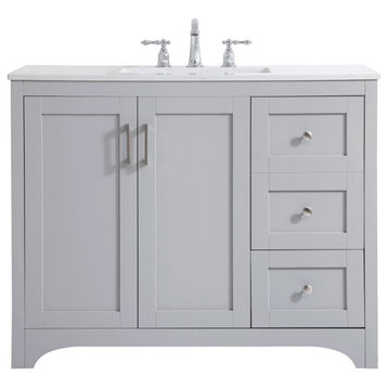 22" Traditional Grey-Light Bathroom Vanity