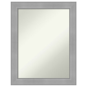 Vista Brushed Nickel Non-Beveled Wall Mirror - 22.25 x 28.25 in.