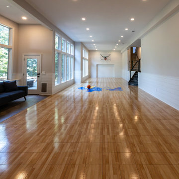 Two-Tiered Basement Designed for Family Fun