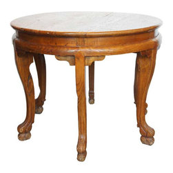 Chinese Jiangxi Camphorwood Round Table - Dining Tables