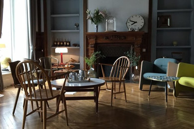 Exemple d'un salon chic.
