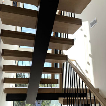 Project #139 | Four Story Modern Floating Staircase