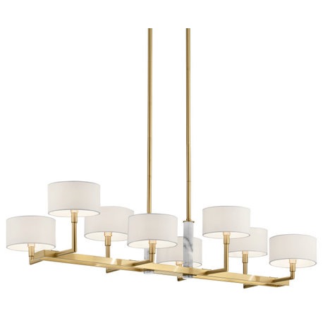 Kichler 52054 Laurent 8 Light 46"W Linear Chandelier - Champagne Gold