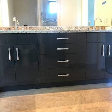 Flat panel high gloss style vanity resurface