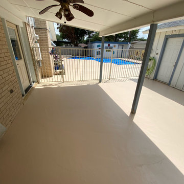 Pool deck refinished and painted