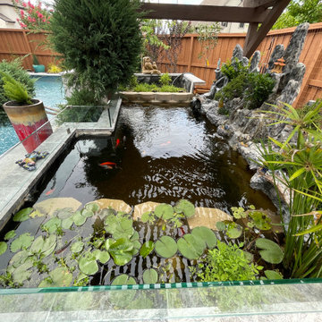 Vietnamese themed koi pond.