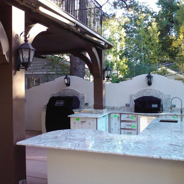 White Spring Granite Patio BBQ