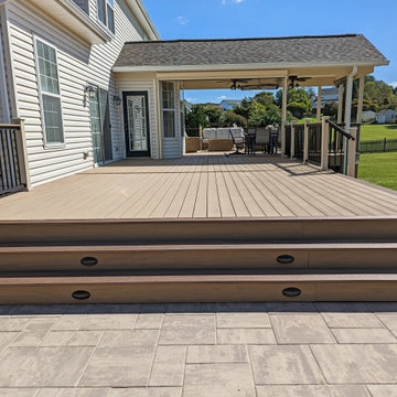 TimberTech Tigerwood/English Walnut Deck & Porch with Raso Power Screen & Patio