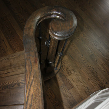 Project #45 | Curved Oak & Wrought Iron Staircase